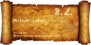 Molnár Lehel névjegykártya